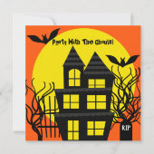 Halloween Spuk House Custom Einladung (Vorderseite)