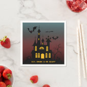 Halloween Spuk House Eat Drinks Beängstigend Papie Serviette (Beispiel)