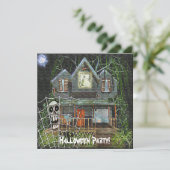Halloween Spuk House Einladung (Stehend Vorderseite)