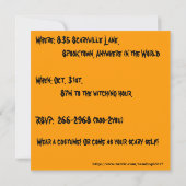 Halloween Spuk House Einladung (Rückseite)