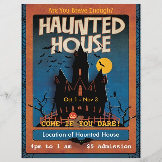 Halloween Spuk House Flyer (Hinten)
