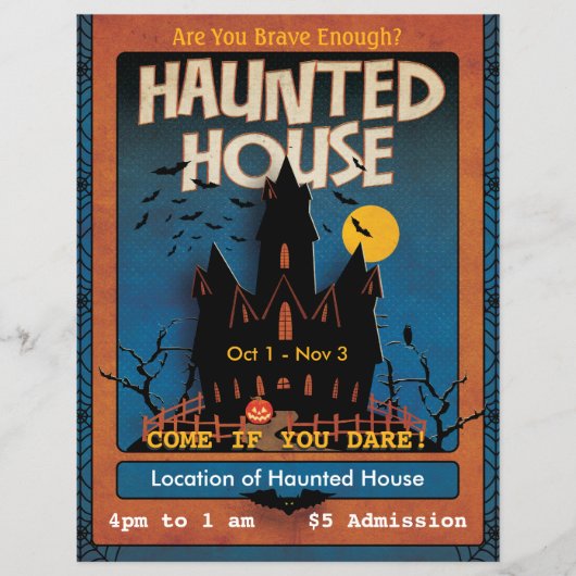 Halloween Spuk House Flyer (Vorne)