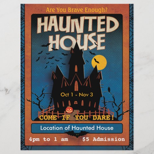 Halloween Spuk House Flyer (Vorne)