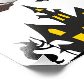 Halloween Spuk House Foto Print (Ecke)