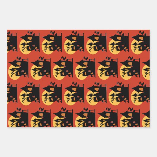 Halloween Spuk House Geschenkpapier Set (Vorderseite 3)