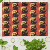 Halloween Spuk House Geschirrtuch (Gefaltet)