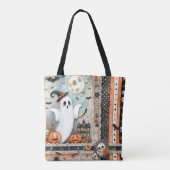 Halloween Spuk House Ghost Pumpkin Bats Tasche (Rückseite)
