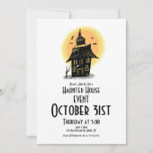 Halloween Spuk House Hand Drawing Design Einladung (Vorderseite)