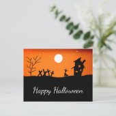 Halloween Spuk House Hexe Postkarte (Stehend Vorderseite)