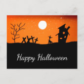 Halloween Spuk House Hexe Postkarte (Vorderseite)