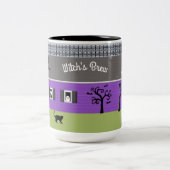 Halloween Spuk House Hexe's Brew-Tasse Zweifarbige Tasse (Mittel)