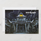 Halloween Spuk House Karte (Vorderseite)