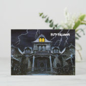 Halloween Spuk House Karte (Stehend Vorderseite)