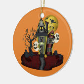 Halloween Spuk House Keramik Ornament (Links)