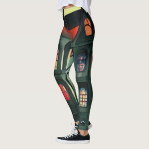 Halloween Spuk House Leggings