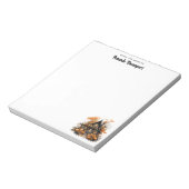 Halloween Spuk House mit Pumpkins & Foliage Notizblock (Rotiert)