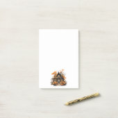 Halloween Spuk House mit Pumpkins & Foliage Post-it Klebezettel (Auf Schreibtisch)