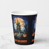 Halloween Spuk House mit Pumpkins Party Pappbecher (Vorderseite)