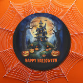 Halloween Spuk House mit Pumpkins Party Pappteller