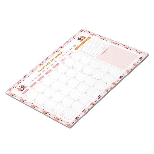 Halloween Spuk House Monatszeitschrift zu führen P Notizblock (angewinkelt)