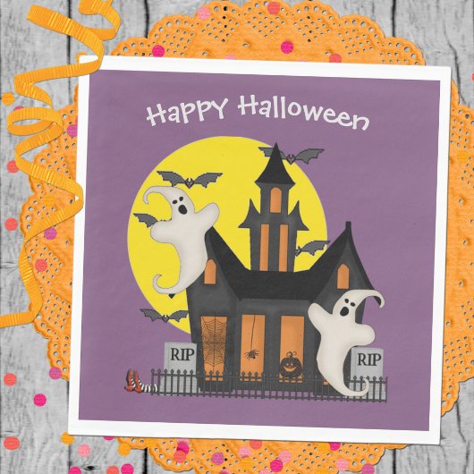 Halloween Spuk House Paper Napkin Serviette