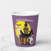 Halloween Spuk House Pappbecher (Vorderseite)
