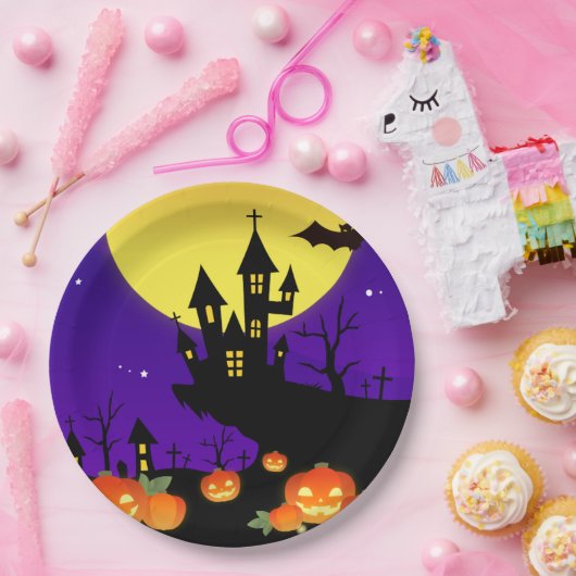 Halloween Spuk House Pappteller (Party)
