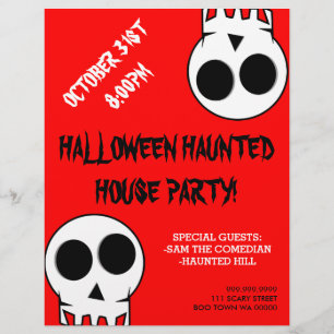 Halloween Spuk House Party Ankündigung Flyer