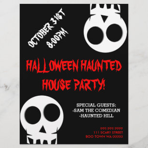 Halloween Spuk House Party Ankündigung Flyer