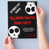 Halloween Spuk House Party Ankündigung Flyer (Hand)