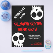 Halloween Spuk House Party Ankündigung Flyer (Einzeln)