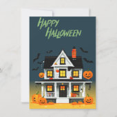 Halloween Spuk House Party Einladung (Vorderseite)