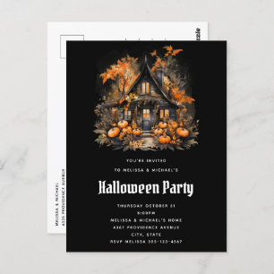 Halloween Spuk House Party Einladung Postkarte