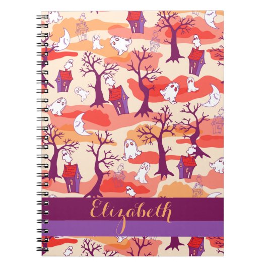 Halloween Spuk House Personalisiert-Notebook Notizblock (Vorderseite)