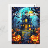 Halloween Spuk House Postkarte (Vorne/Hinten)