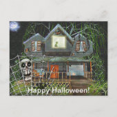 Halloween Spuk House Postkarte (Vorderseite)