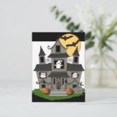 Halloween Spuk House Postkarte (Stehend Vorderseite)