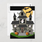 Halloween Spuk House Postkarte (Vorne/Hinten)