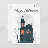 Halloween Spuk House Postkarte (Vorne/Hinten)