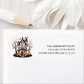 Halloween Spuk House Return Address Label (Insitu)