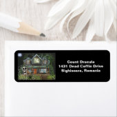 Halloween Spuk House Rücksendeadressen-Aufkleber (Insitu)