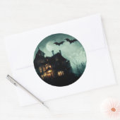 Halloween Spuk House Runder Aufkleber (Umschlag)