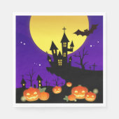 Halloween Spuk House Serviette (Vorderseite)