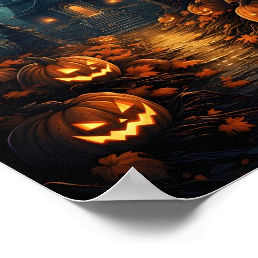 Halloween Spuk House Spooky Autumn Hexchy Vibe Poster (Ecke)