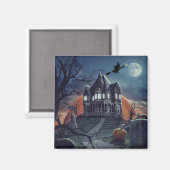 Halloween Spuk House Spooky Graveyard Kühlschrank Magnet (Vorderseite/Rückseite)