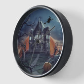 Halloween Spuk House Spooky Graveyard Uhr (Winkel)