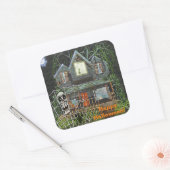 Halloween Spuk House Square Stickers (Umschlag)