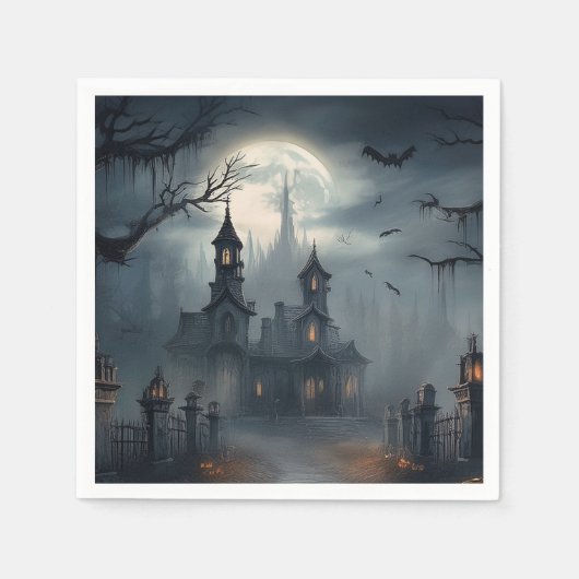 Halloween Spuk House Trick oder Treaters Serviette (Vorderseite)