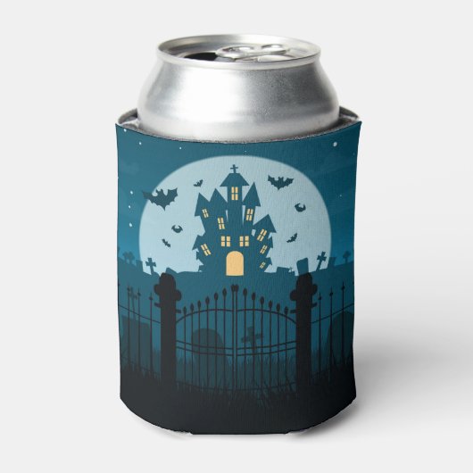 Halloween Spuk House und Grave Yard Dosenkühler (Kanne Vorderseite)