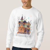 Halloween Spuk House White Sweatshirt (Vorderseite)